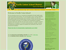 Tablet Screenshot of pacificunionschool.org